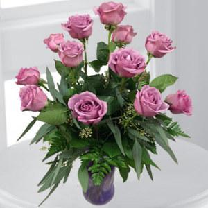 Dozen Long Stem Lavender Roses