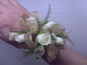 Golden Sparkle Wristlet Corsage
