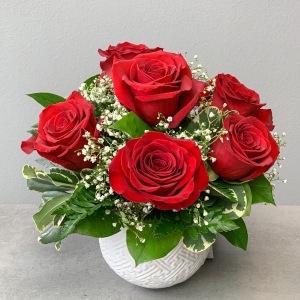 Radiant Red Half Dozen Roses